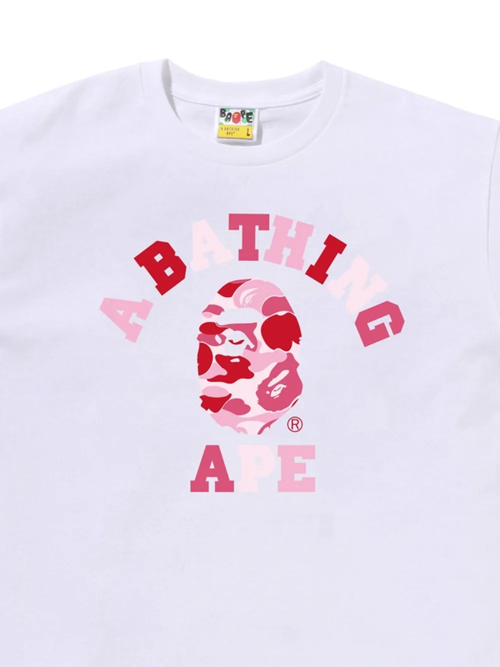 A BATHING APE Head T-shirt Wit