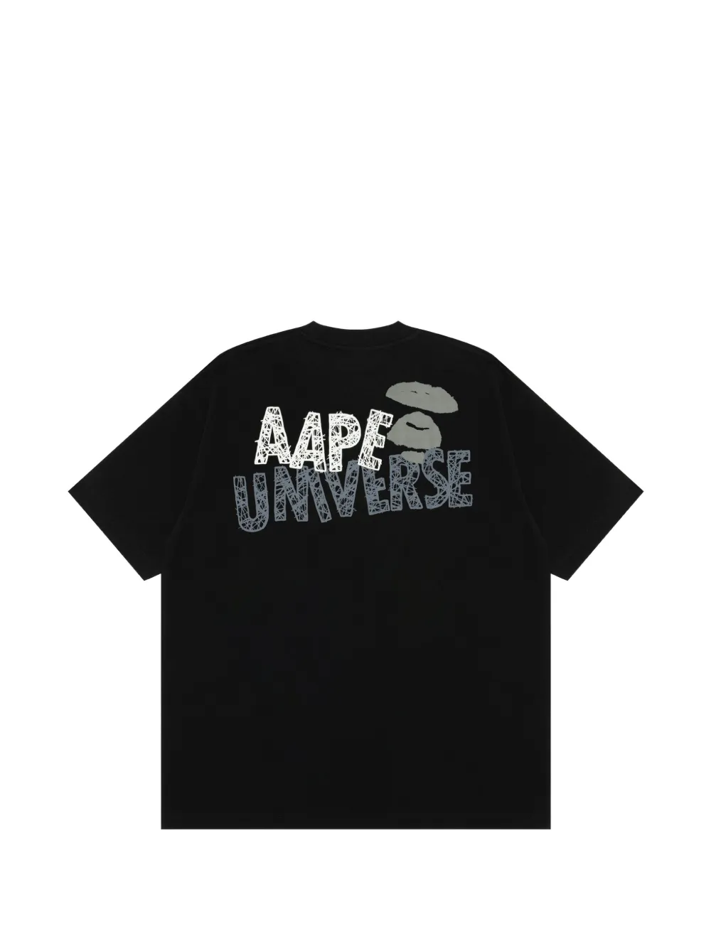 AAPE BY *A BATHING APE AAPEUNVS T-shirt met logo-print Zwart