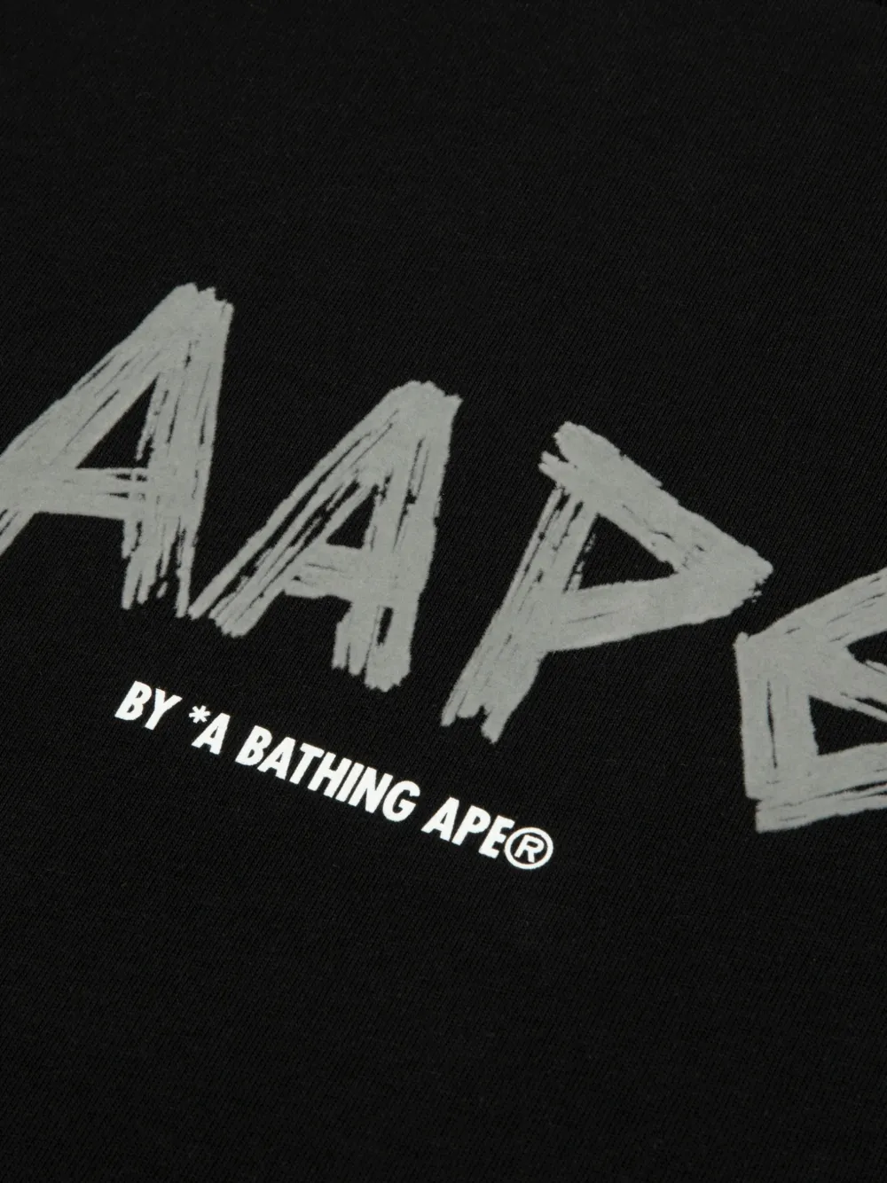 AAPE BY *A BATHING APE AAPEUNVS T-shirt met logo-print Zwart