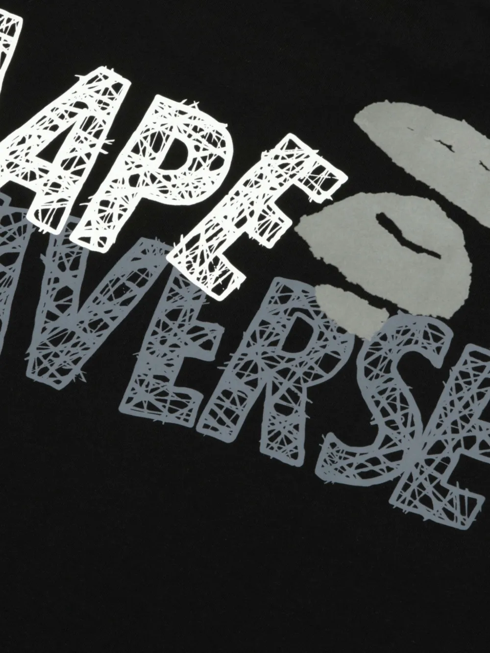 AAPE BY *A BATHING APE AAPEUNVS T-shirt met logo-print Zwart