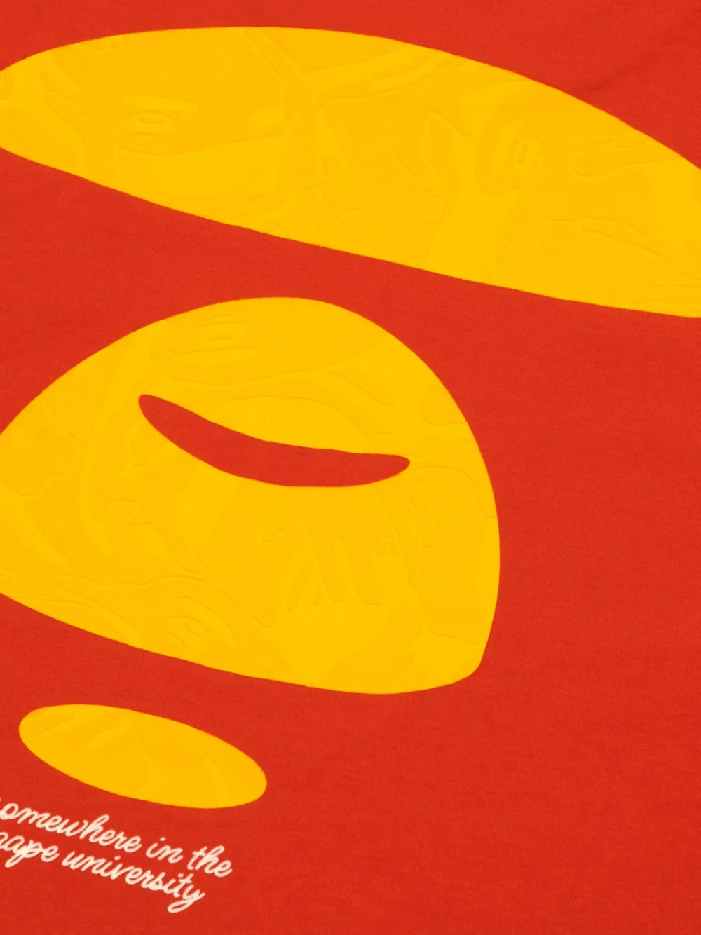 AAPE BY *A BATHING APE T-shirt met logopatch Oranje