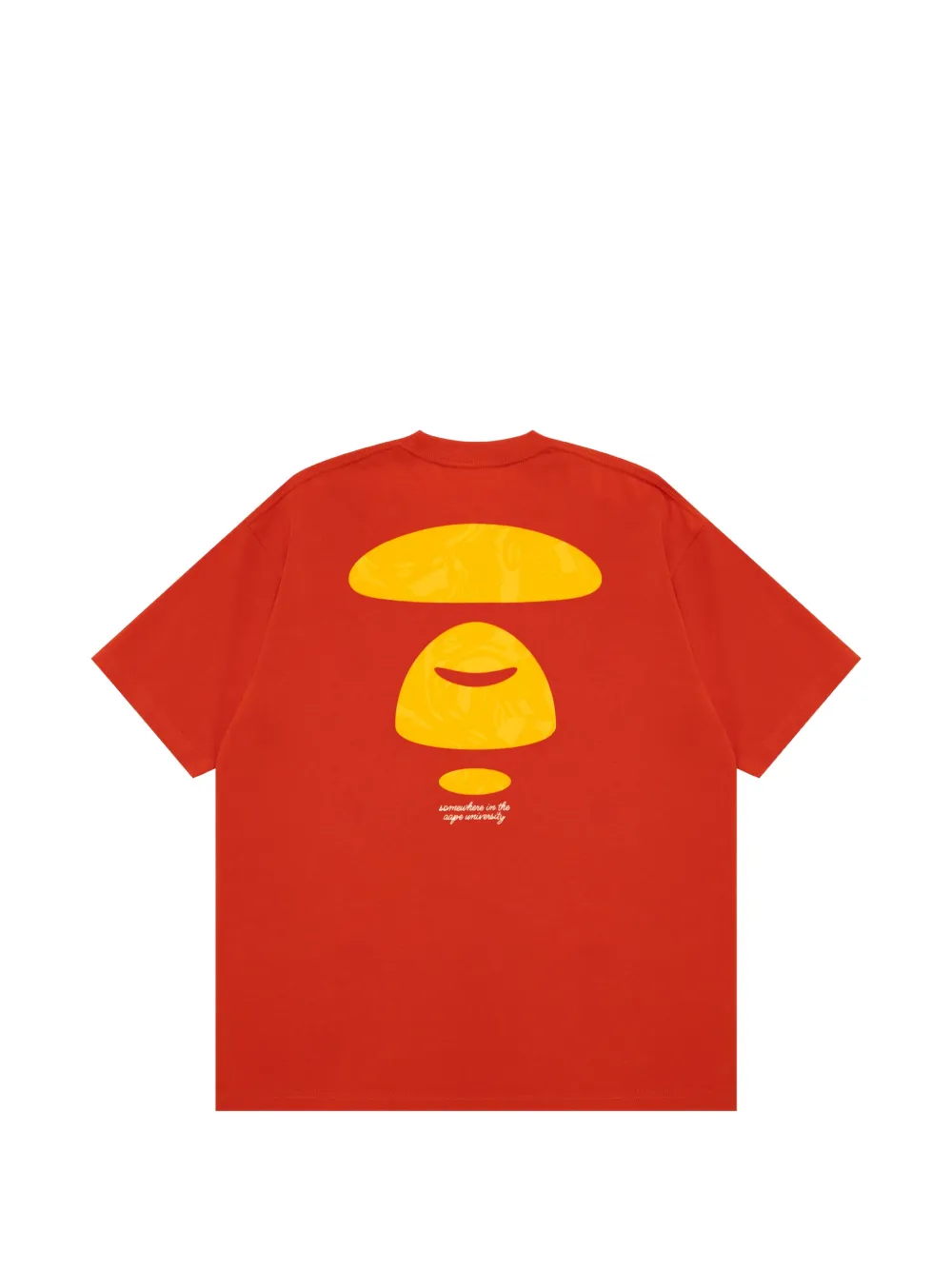 AAPE BY *A BATHING APE T-shirt met logopatch Oranje