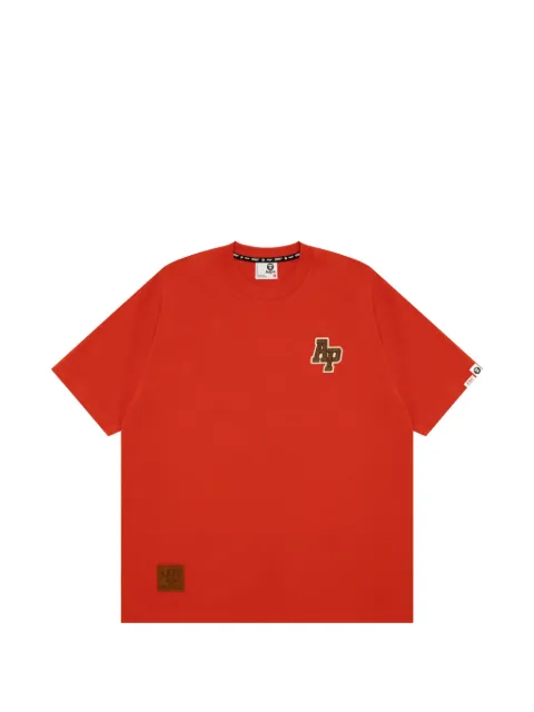 AAPE BY *A BATHING APE® logo-patch graphic-print T-shirt