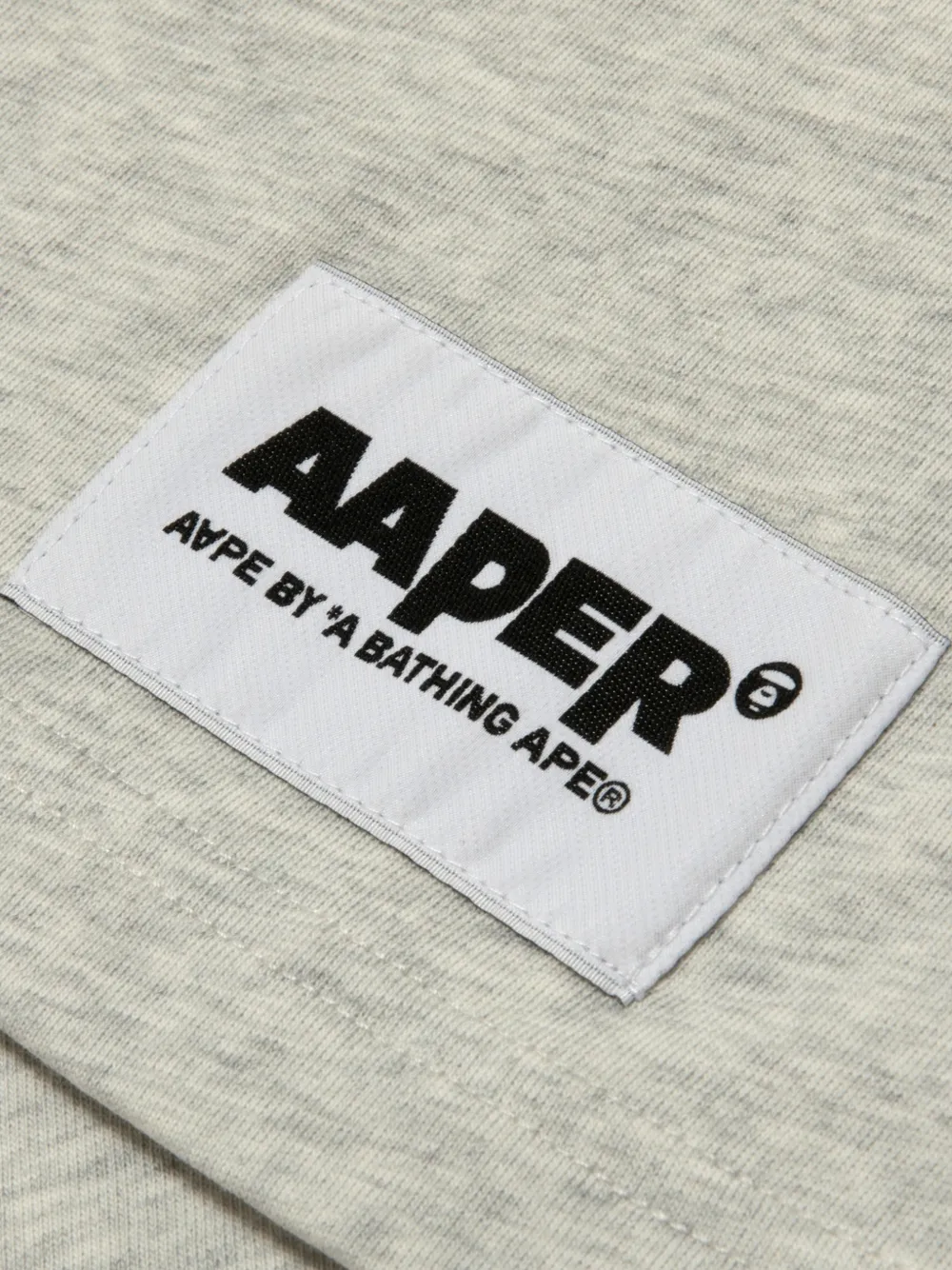AAPE BY *A BATHING APE T-shirt met logopatch Grijs