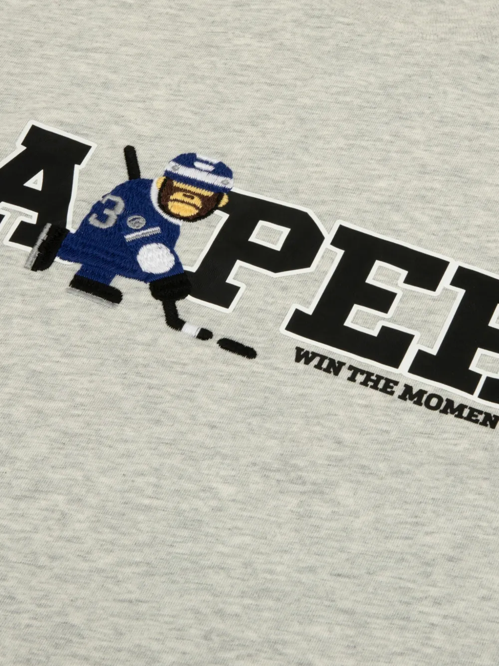 AAPE BY *A BATHING APE T-shirt met logopatch Grijs