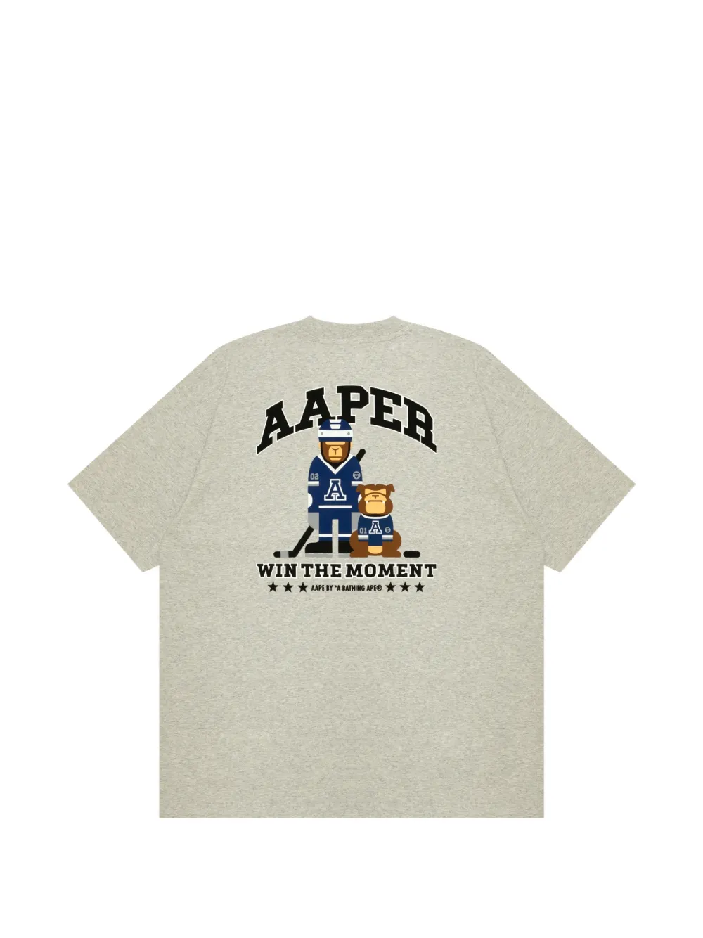 AAPE BY *A BATHING APE T-shirt met logopatch Grijs