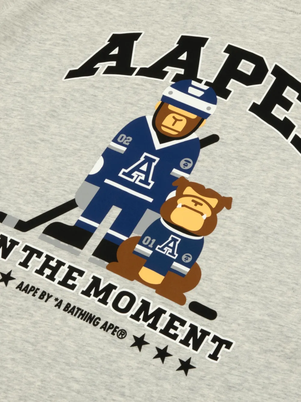 AAPE BY *A BATHING APE T-shirt met logopatch Grijs