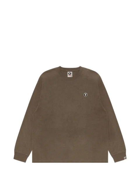 AAPE BY *A BATHING APE® moonface-patch long-sleeved T-shirt