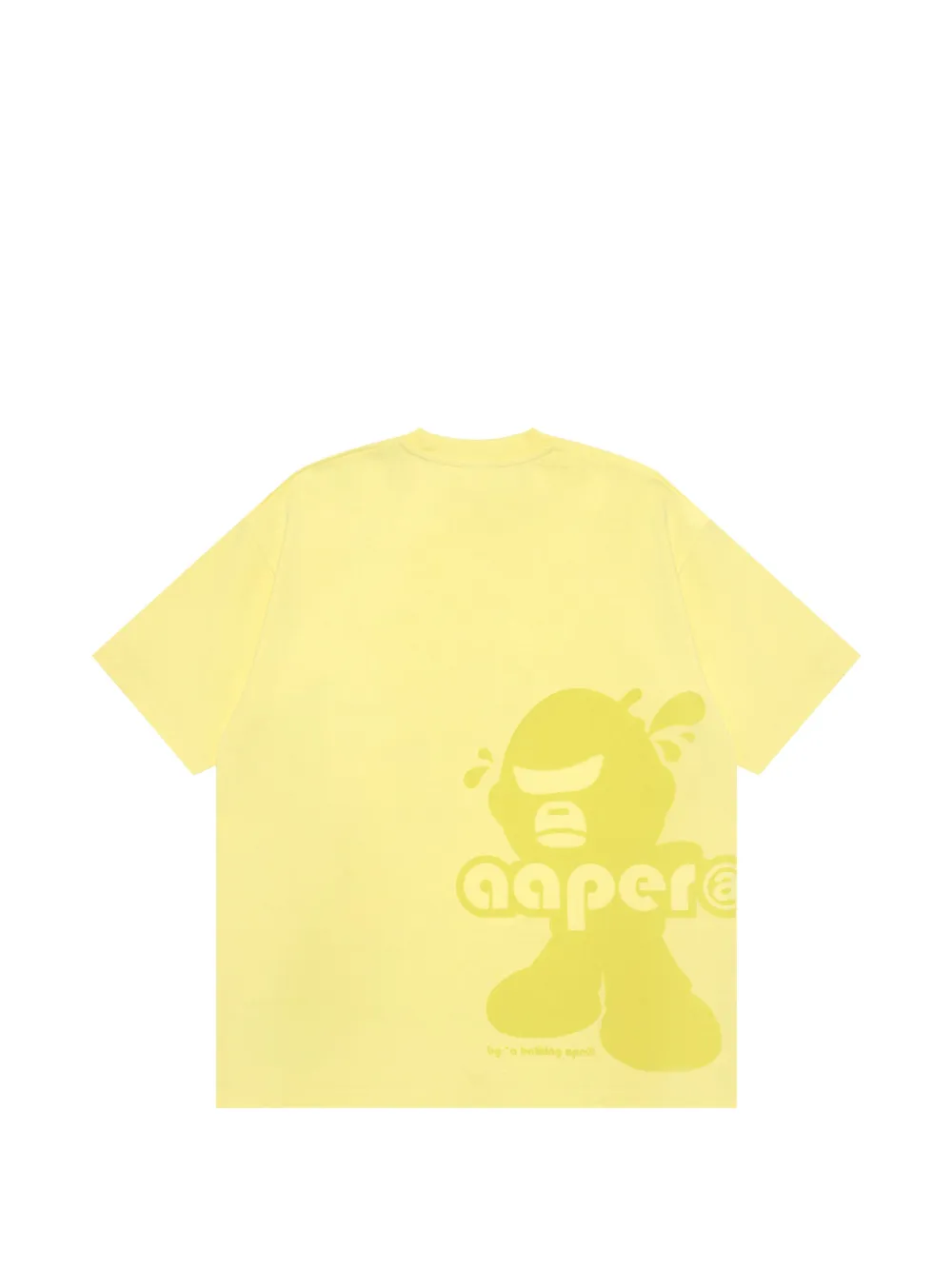 AAPE BY *A BATHING APE Moonface T-shirt met grafische print Geel