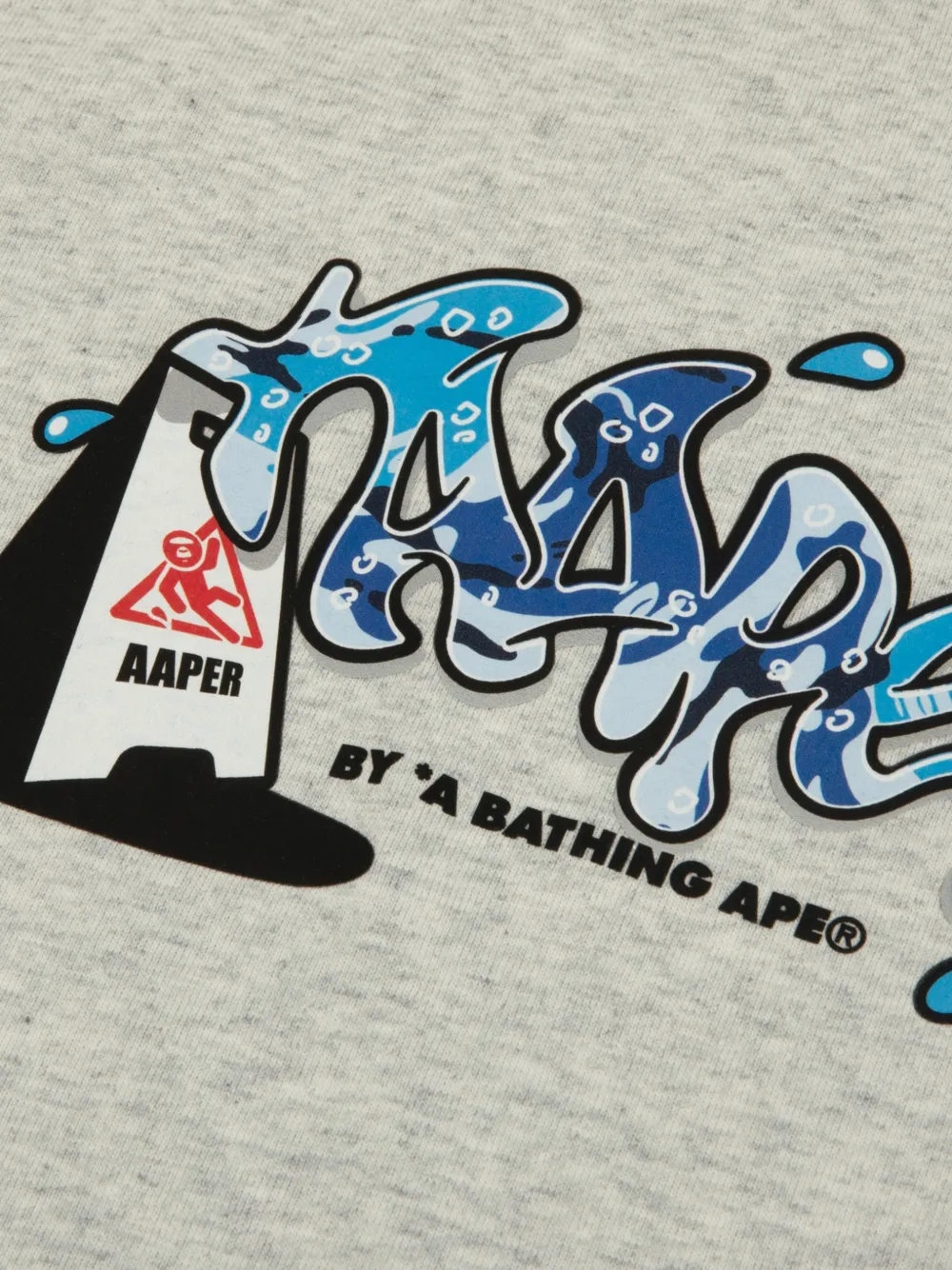AAPE BY *A BATHING APE Aaper T-shirt met grafische print Grijs