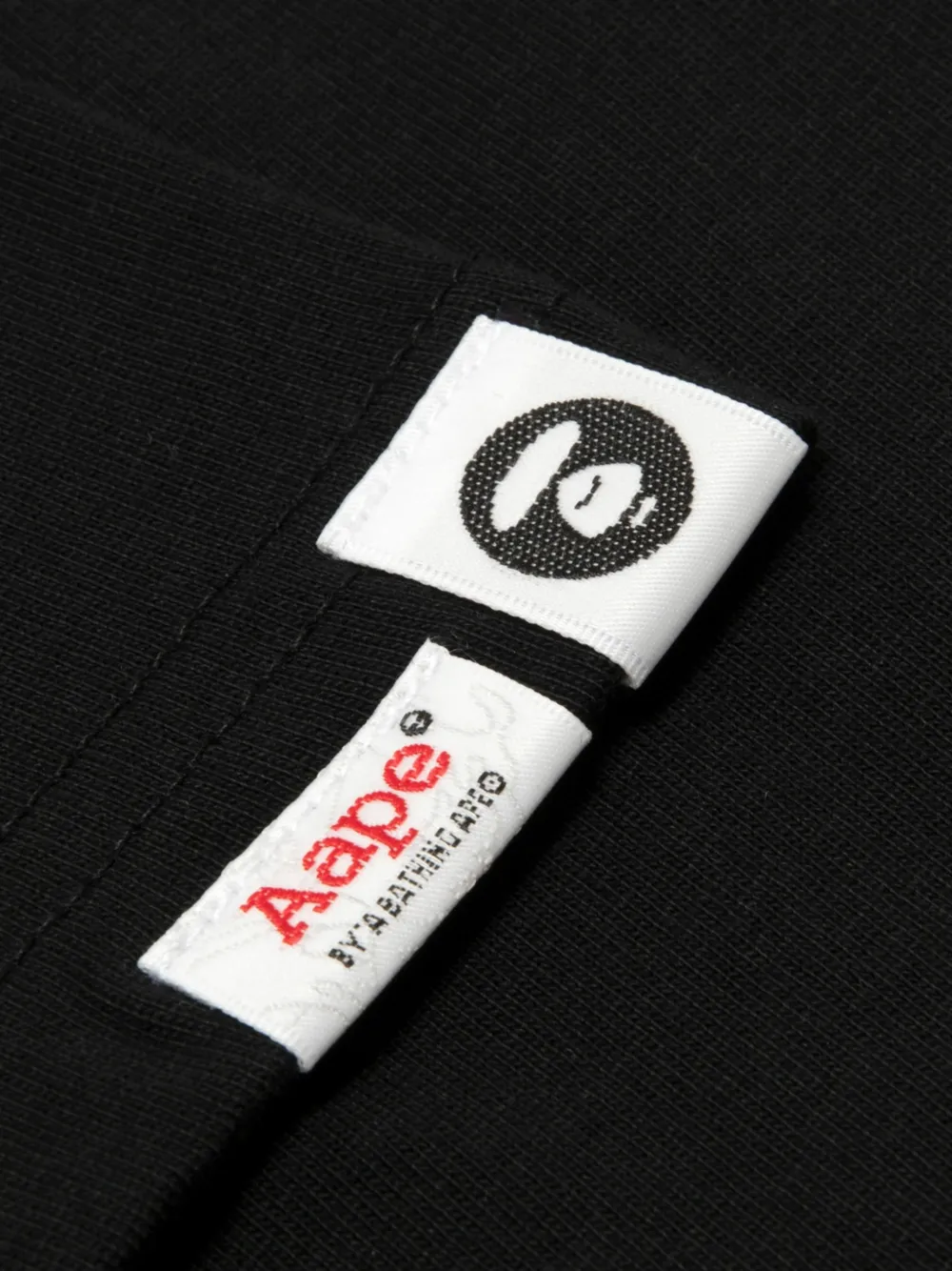 AAPE BY *A BATHING APE T-shirt met ronde hals Zwart