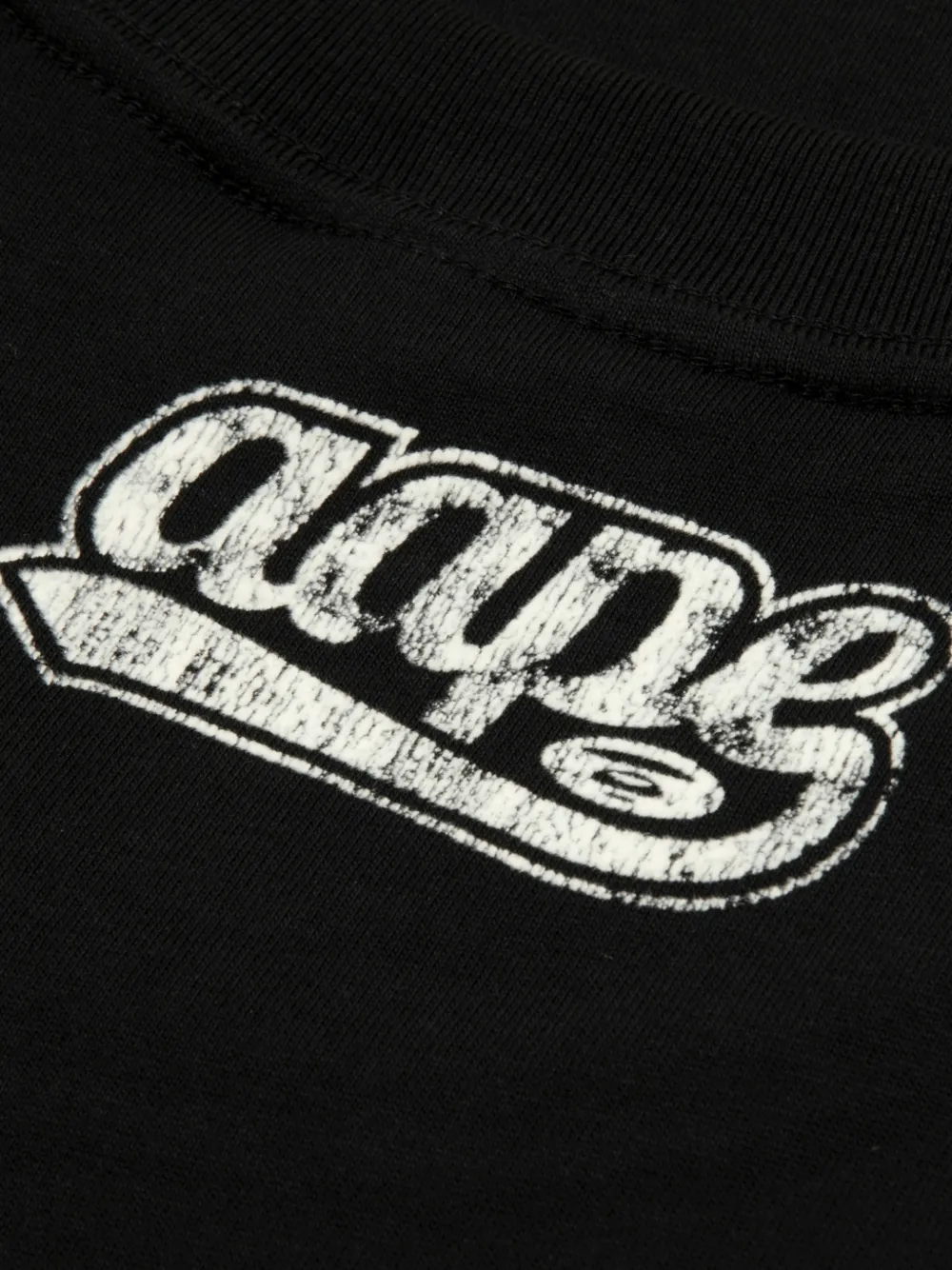 AAPE BY *A BATHING APE T-shirt met ronde hals Zwart