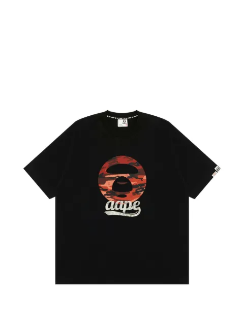 AAPE BY *A BATHING APE® moonface-print cotton T-shirt
