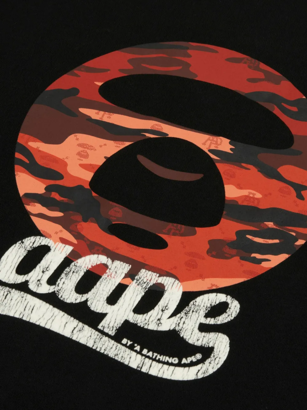 AAPE BY *A BATHING APE T-shirt met ronde hals Zwart