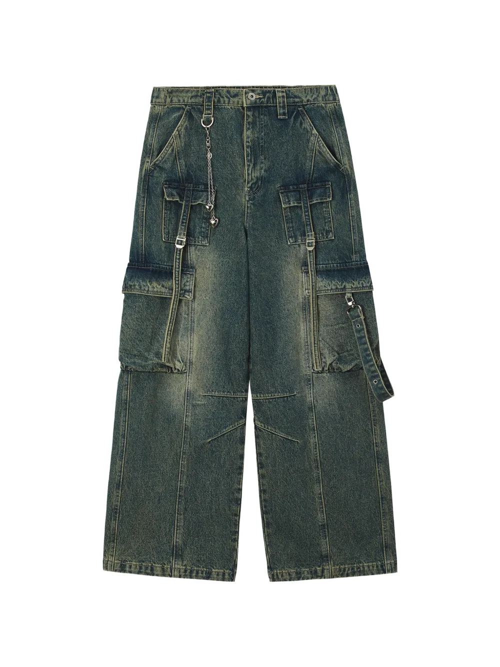 Musium Div. Jeans cargo a gamba ampia - Blu