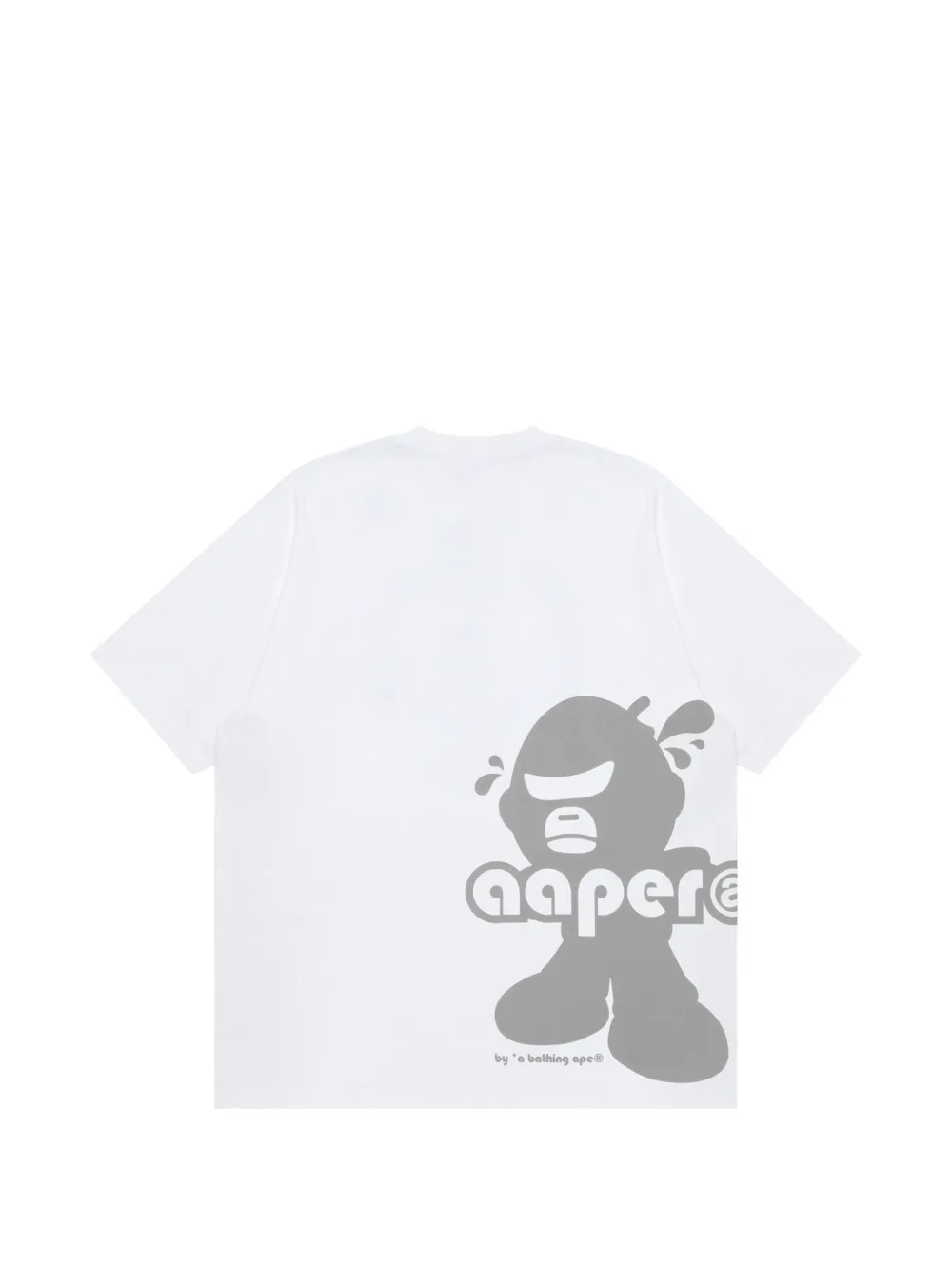 AAPE BY *A BATHING APE Moonface T-shirt met grafische print Wit