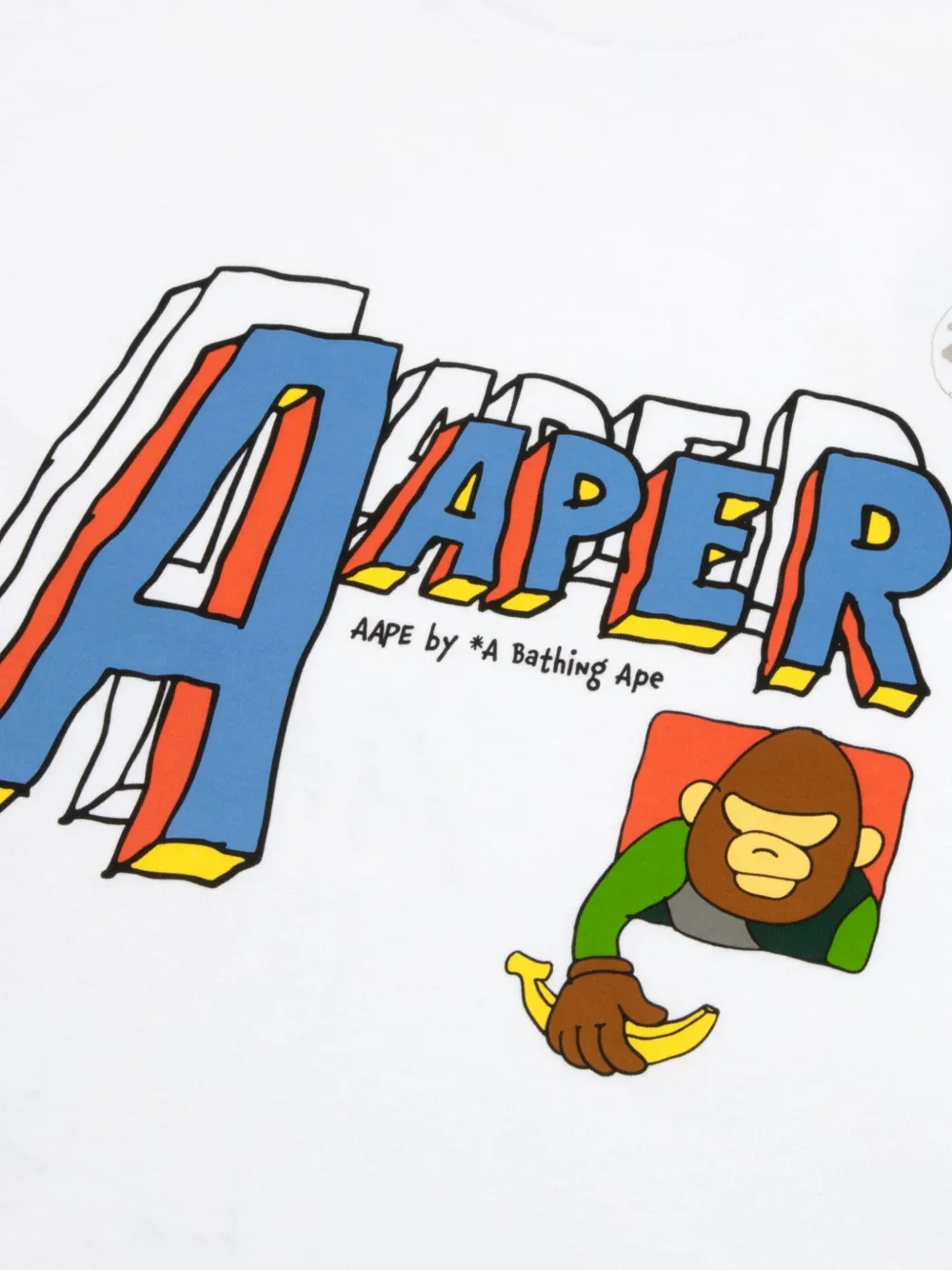 AAPE BY *A BATHING APE Aaper T-shirt met grafische print Wit
