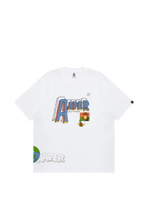 AAPE BY *A BATHING APE® camiseta con estampado Aaper