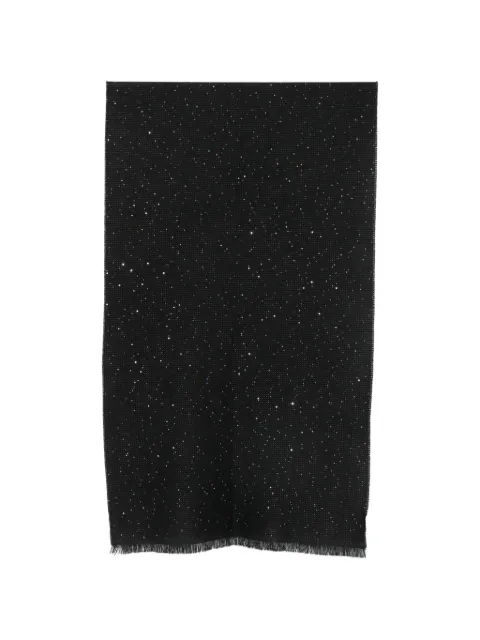 D'aniello sequin-embellished frayed scarf