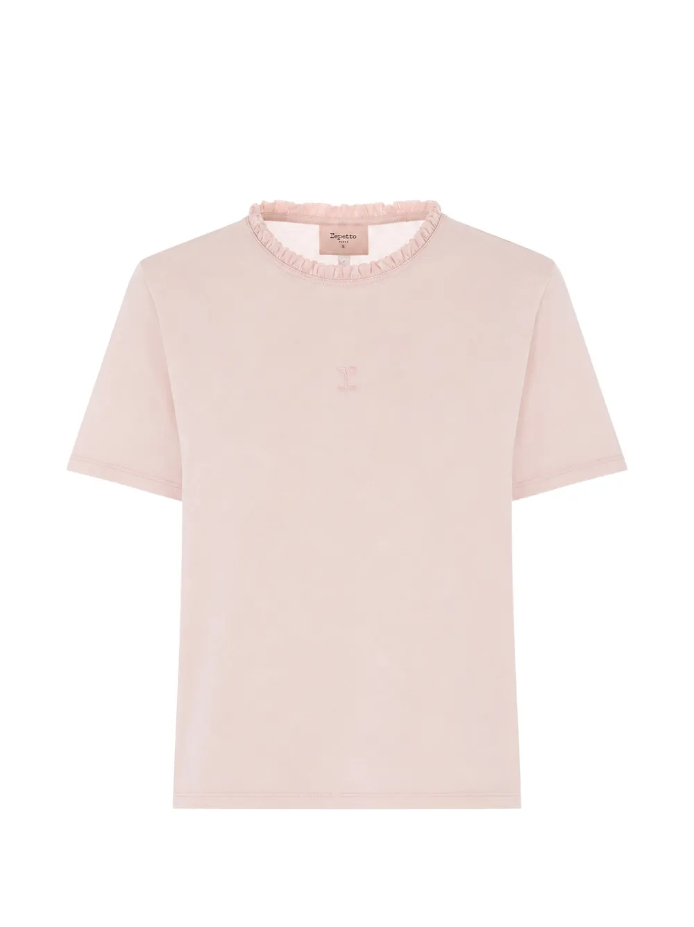 Repetto ruffle-trim logo-embroidered T-shirt