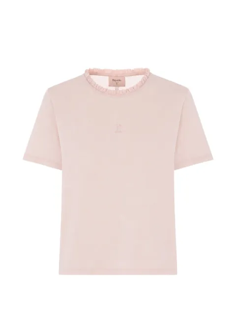 Repetto ruffle-trim logo-embroidered T-shirt