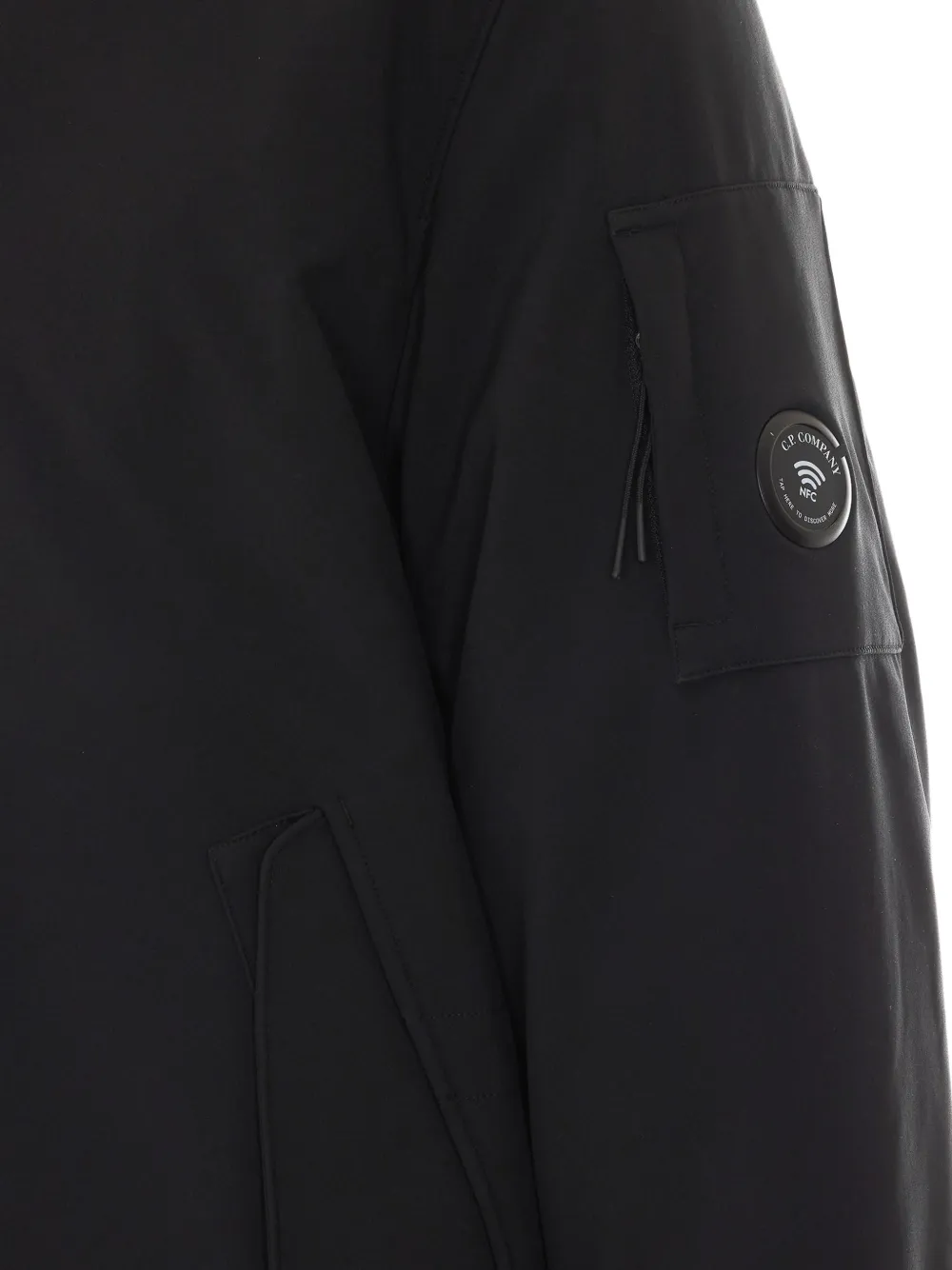 C.P. Company Shell-R gewatteerde parka met capuchon Zwart