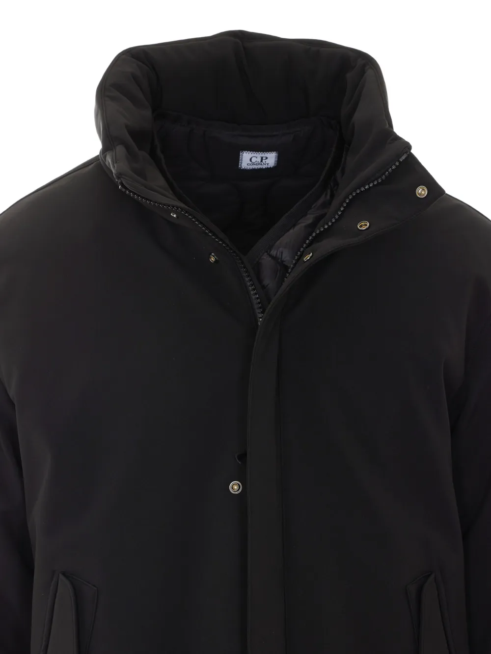 C.P. Company Shell-R gewatteerde parka met capuchon Zwart