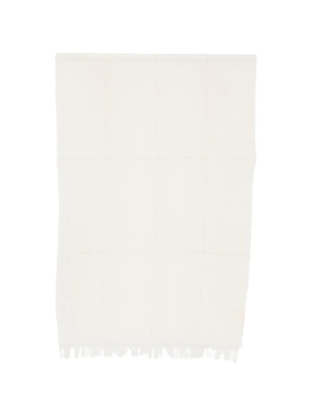 D'aniello check fringed scarf - Toni neutri
