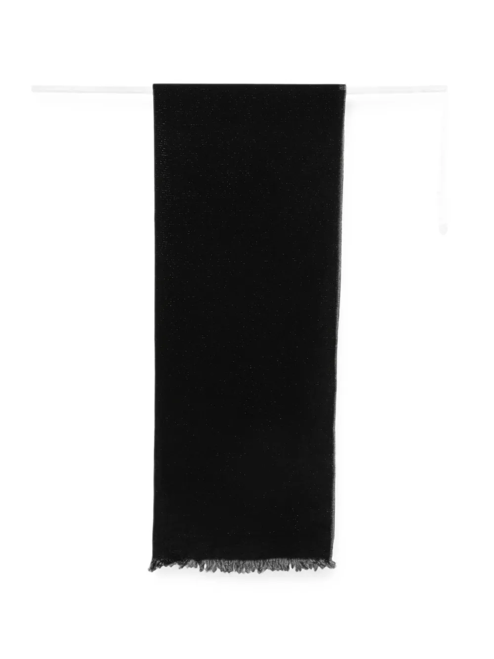D'aniello shimmer-effect frayed scarf - Schwarz