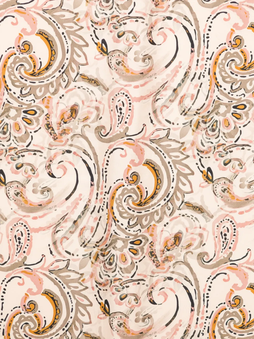 D'aniello Zijden sjaal met paisley-print Beige