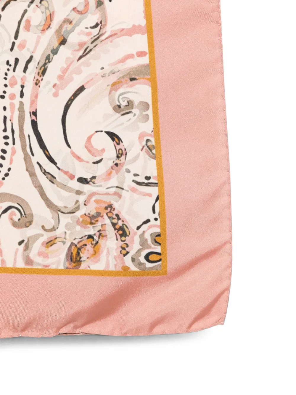 D'aniello Zijden sjaal met paisley-print Beige
