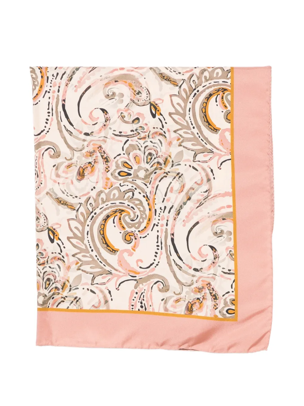 D'aniello Foulard in seta con stampa paisley - Toni neutri