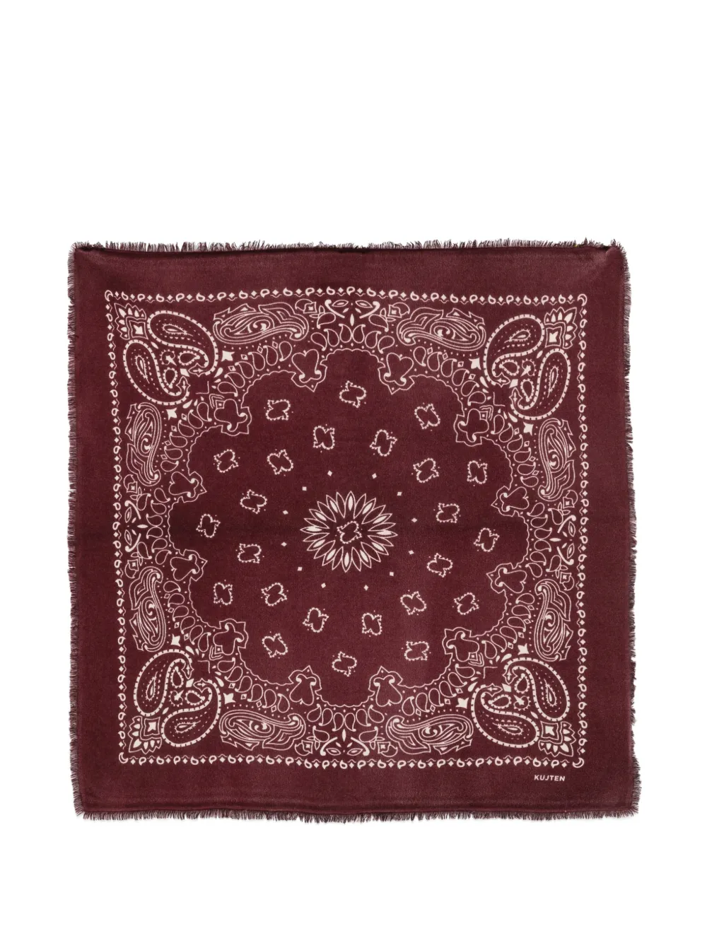 kujten Hachiko paisley-pattern scarf - Rosso
