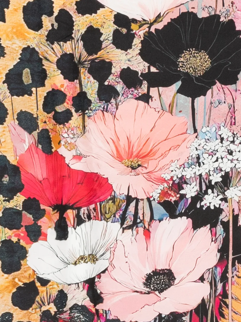 D'aniello Sjaal met luipaardprint Roze
