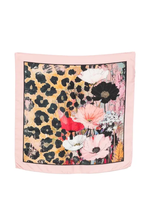 D'aniello floral leopard-print scarf