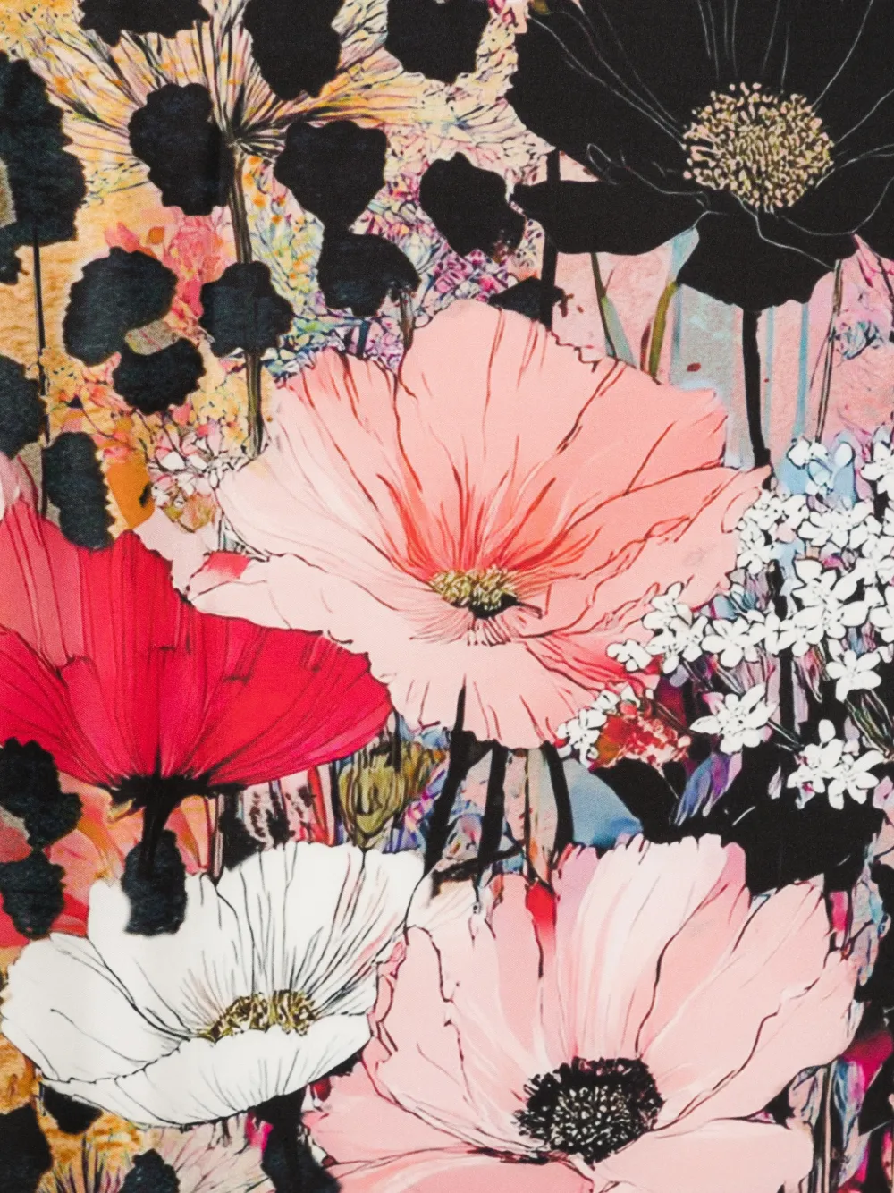 D'aniello Sjaal met bloemenprint Roze