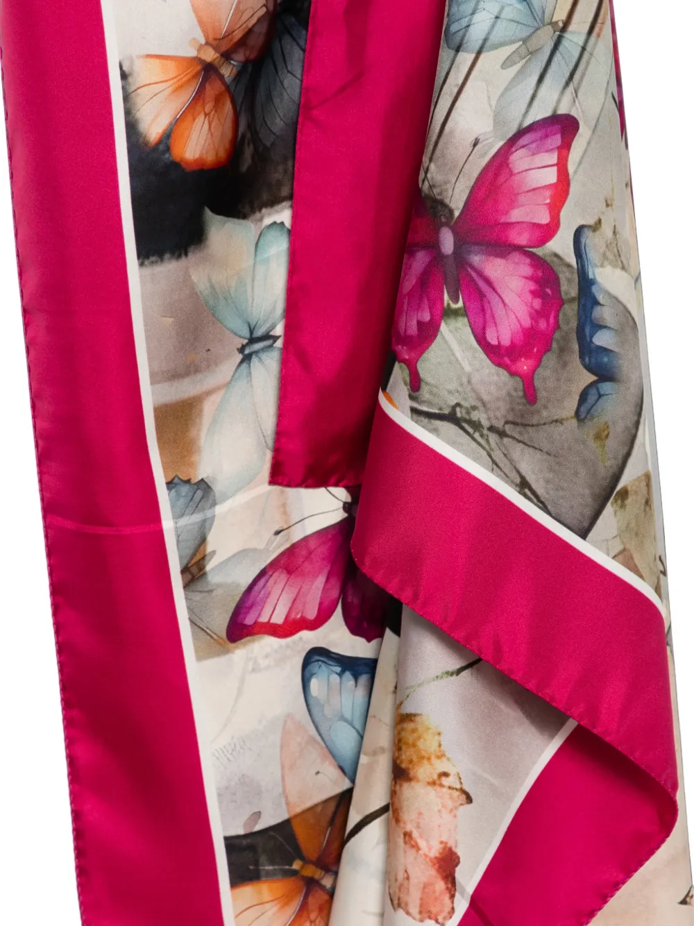 D'aniello Sjaal met vlinderprint Beige
