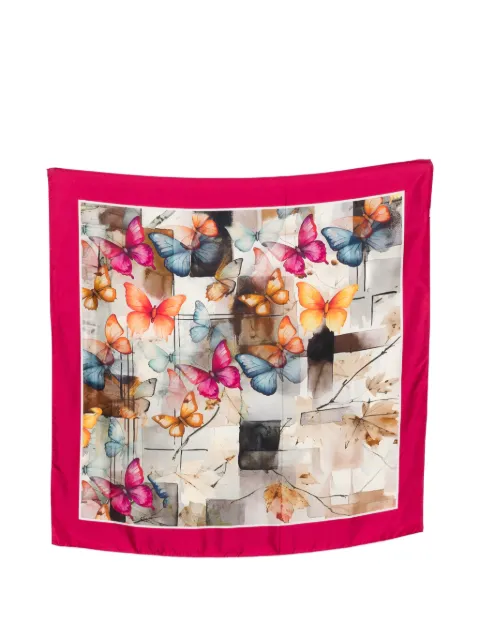 D'aniello butterfly-print square scarf