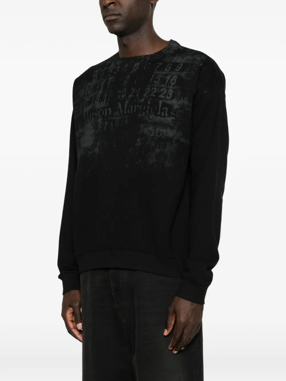 Maison Margiela Sweater met logoprint Zwart