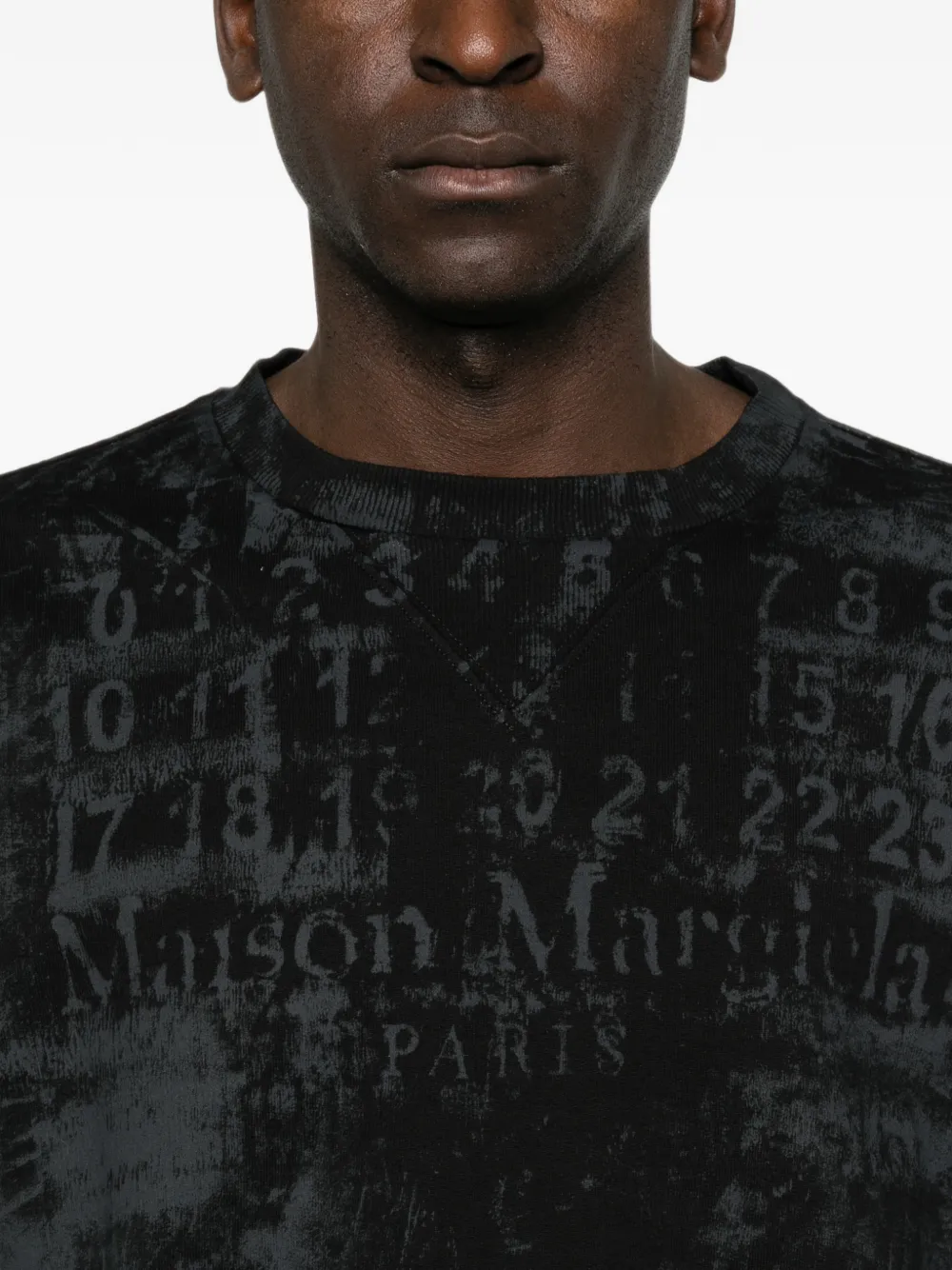 Maison Margiela Sweater met logoprint Zwart