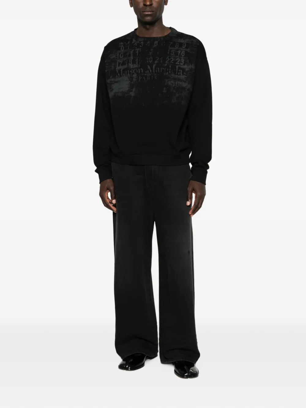 Maison Margiela Sweater met logoprint Zwart