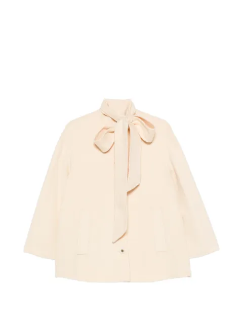 ZIMMERMANN Valiant pussy-bow single-breasted coat