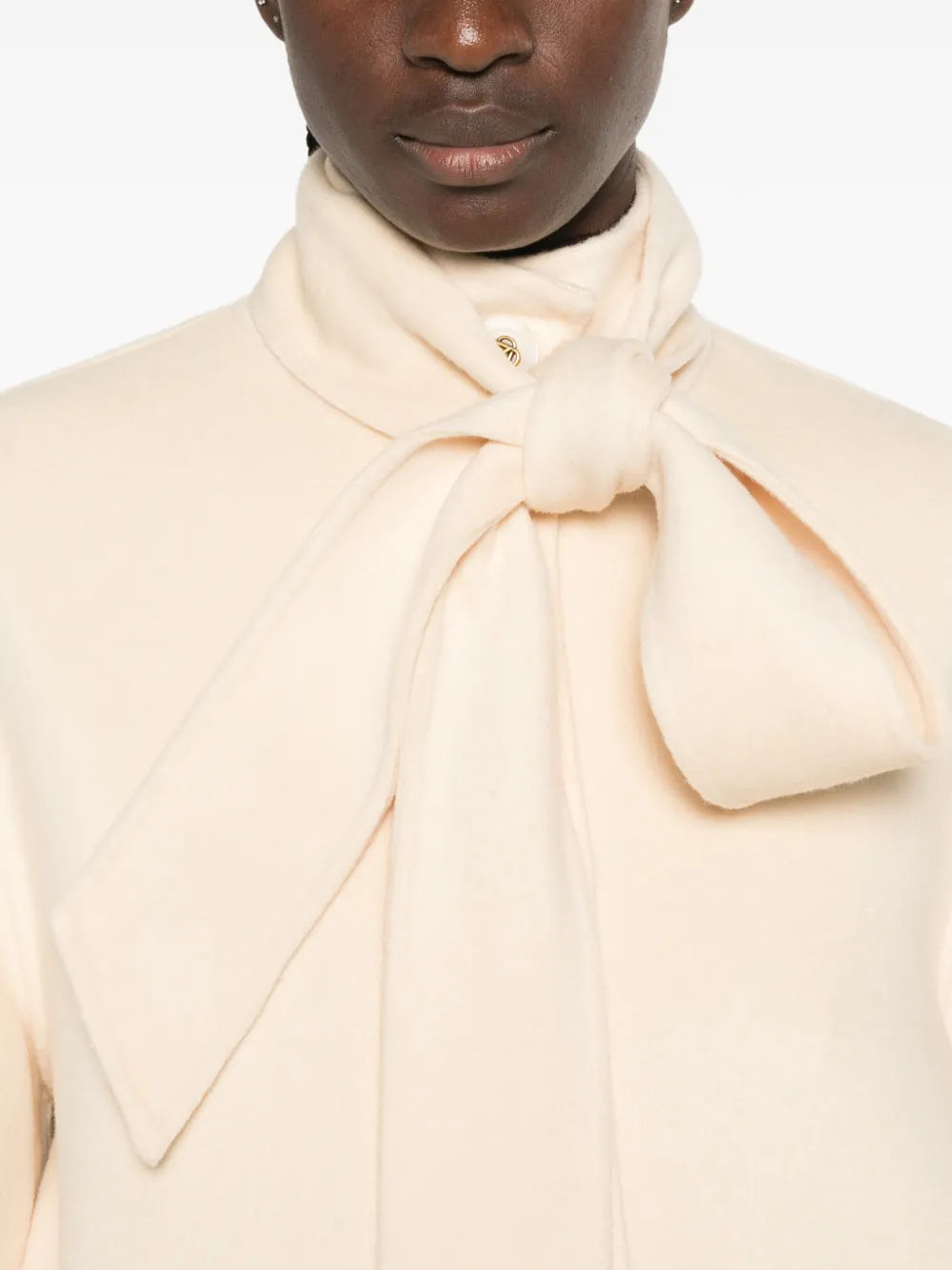ZIMMERMANN Valiant jas met enkele rij knopen en strik Beige