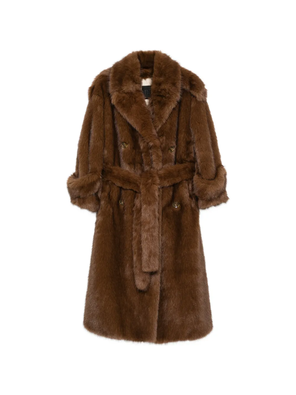 B&B COUTURE Farrah faux-fur belted coat