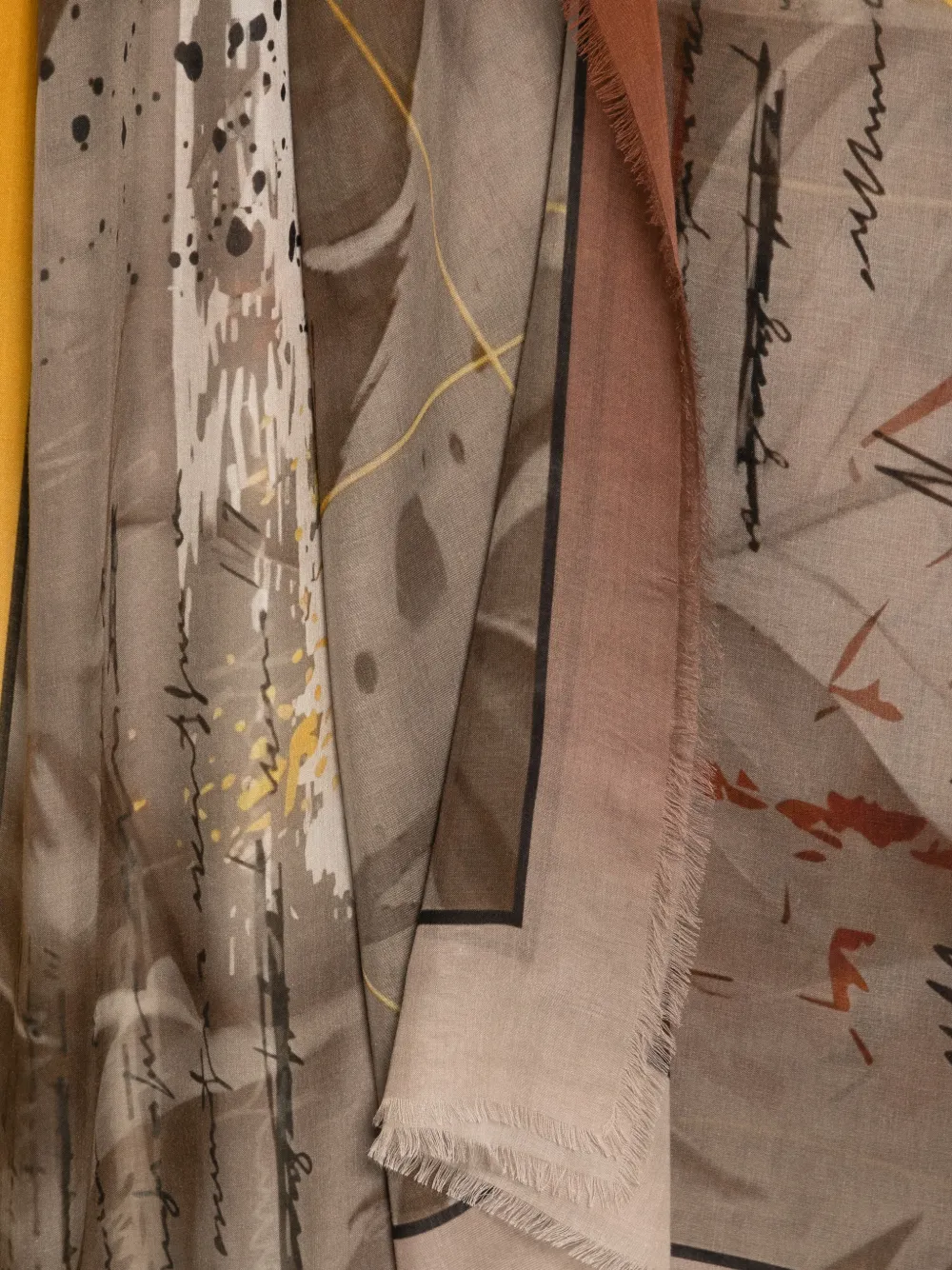 D'aniello Sjaal met franjes Beige