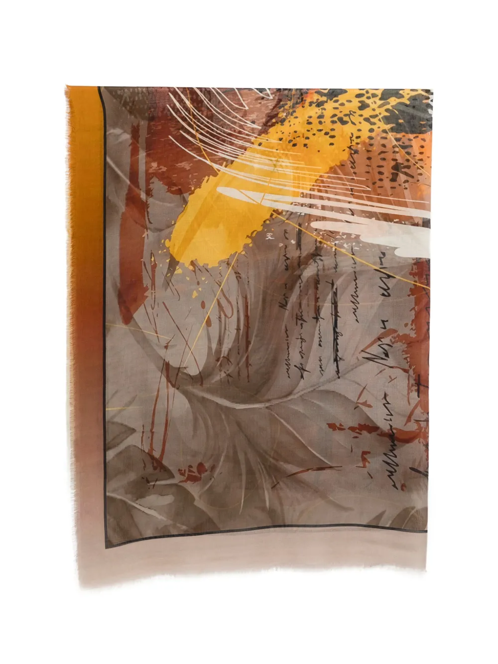 D'aniello Schal mit abstraktem Print - Nude