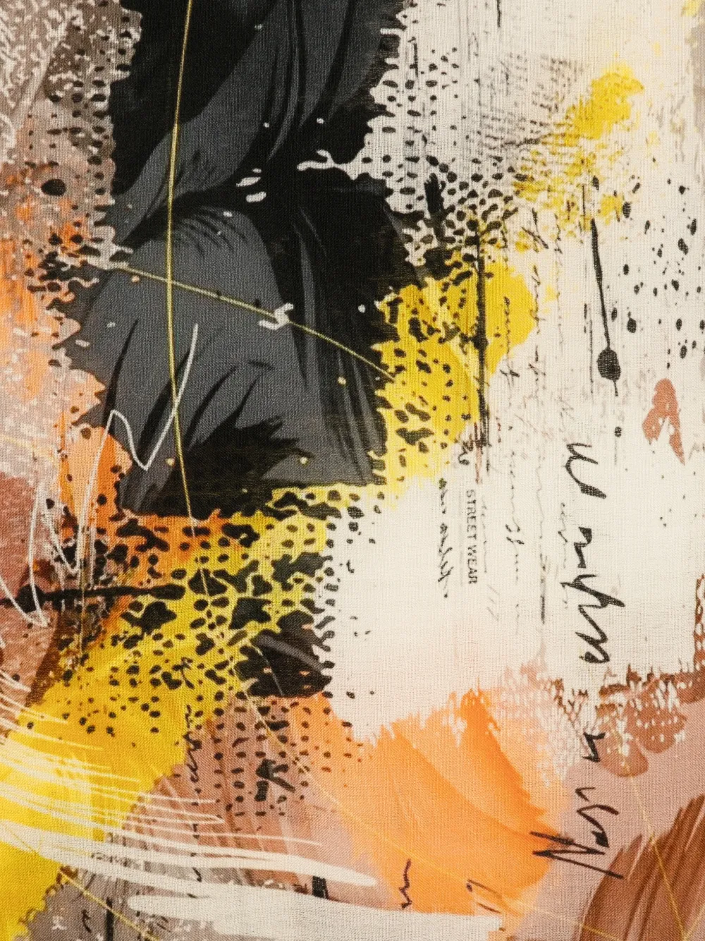 D'aniello Sjaal met abstracte print Beige