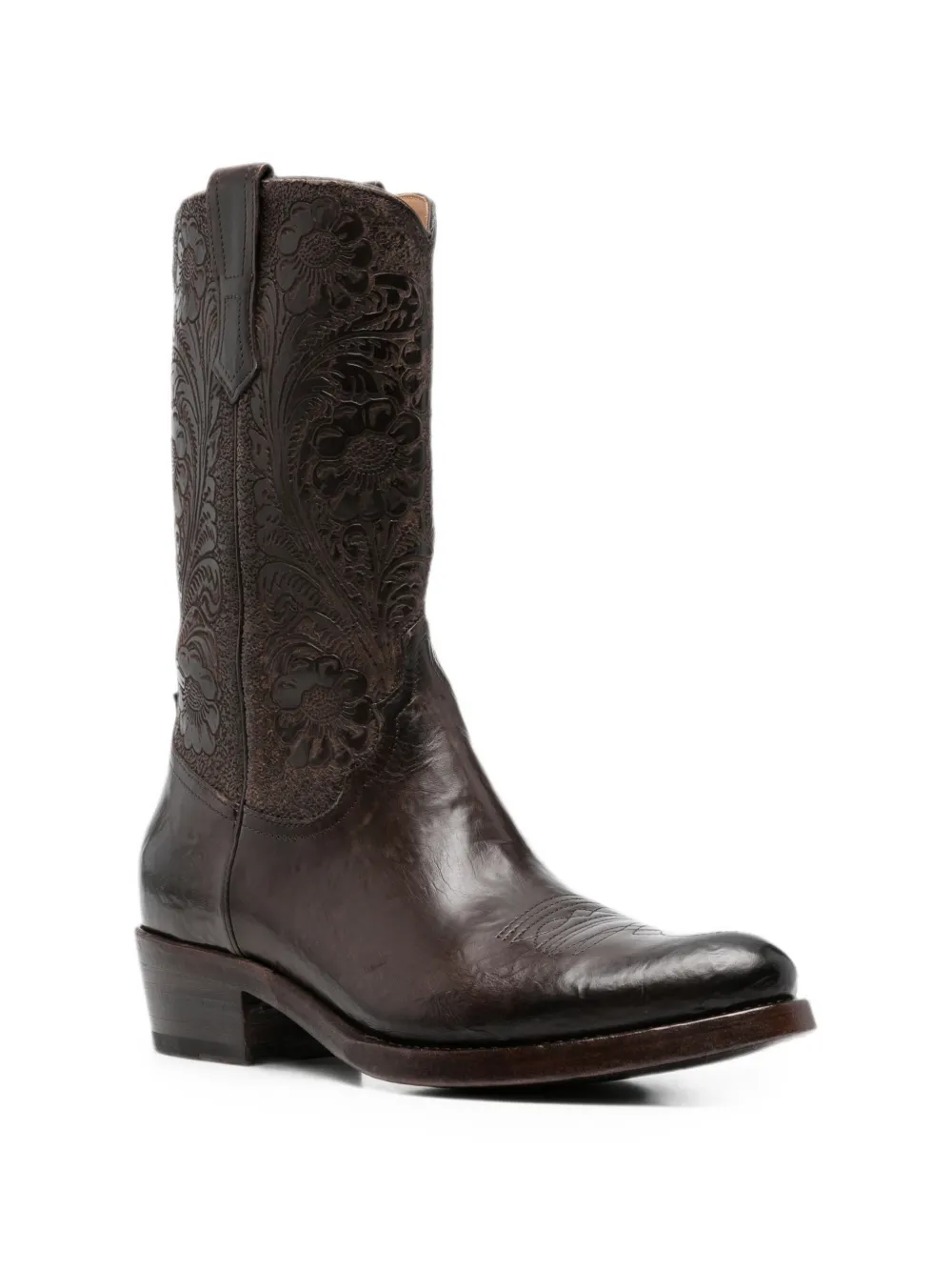 ERALDO Martu floral-embossed boots Bruin