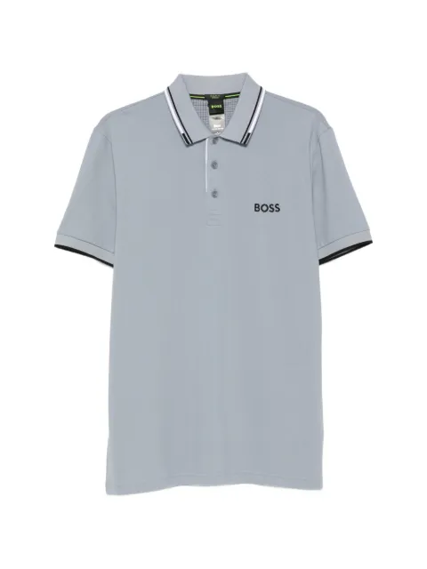 BOSS 로고 프린트 팁 폴로 셔츠
