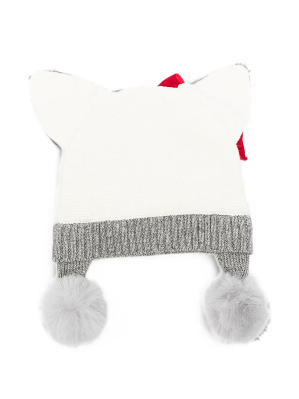 Monnalisa Muts met strikdetail en dierenpatroon Wit